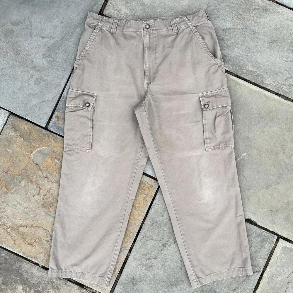 Y2K Distressed Canvas Cargo Pants